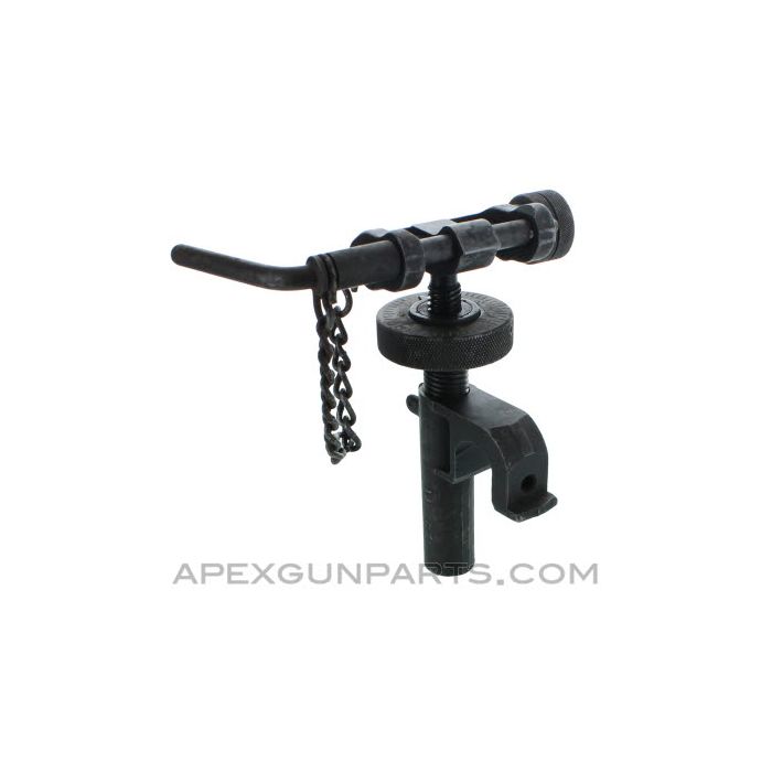 T&E Mechanism, Fits M3 Tripod & M2 .50 Browning, Long Pin, No Lock Lever, *Good* 