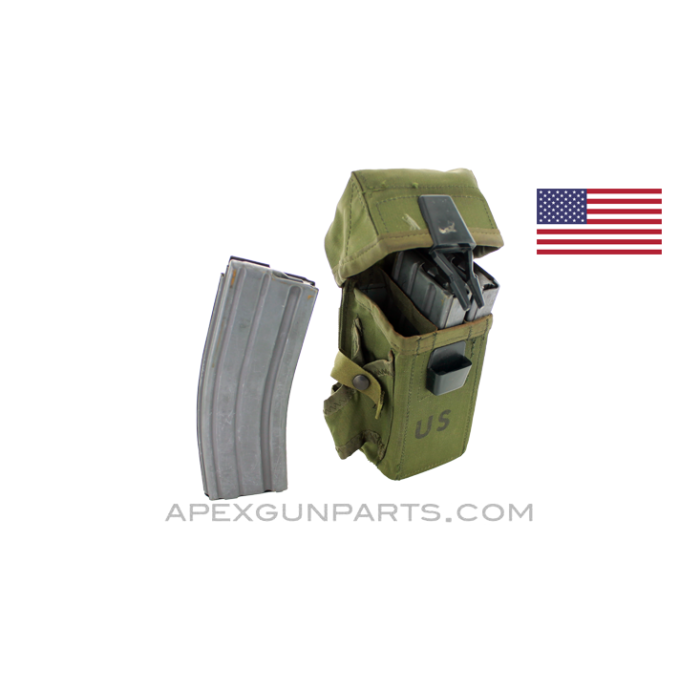 Colt AR-15 / M16 Magazine Pack, In Pouch, 30rd, 5.56 /.223, Aluminum, USGI, *Very Good* 