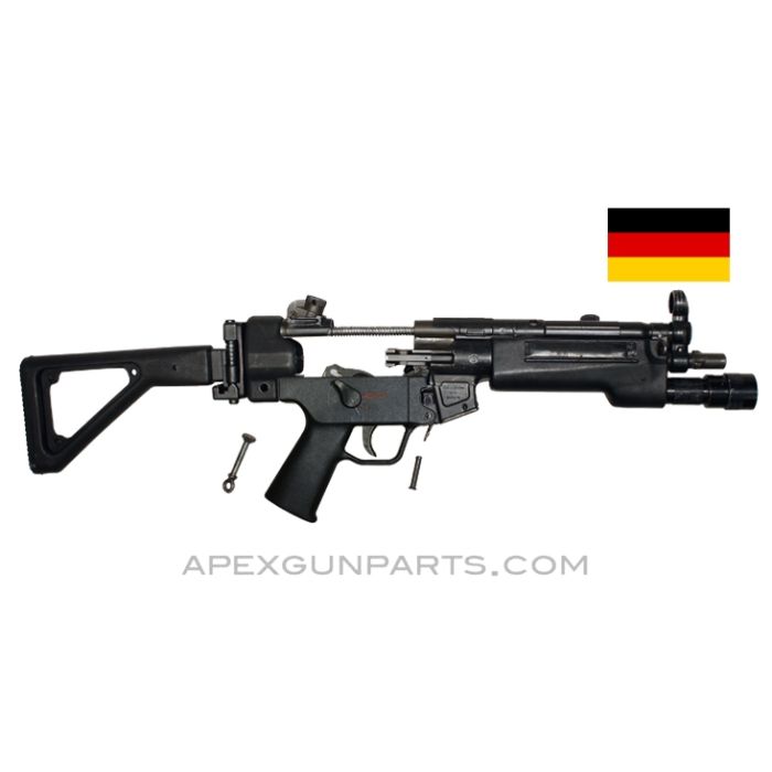 H&K MP5 Parts Kit, 8.5" BBL, 9mm, (0,1,2) Burst Lower, TAC Light, Side Folding Stock, *Very Good* 
