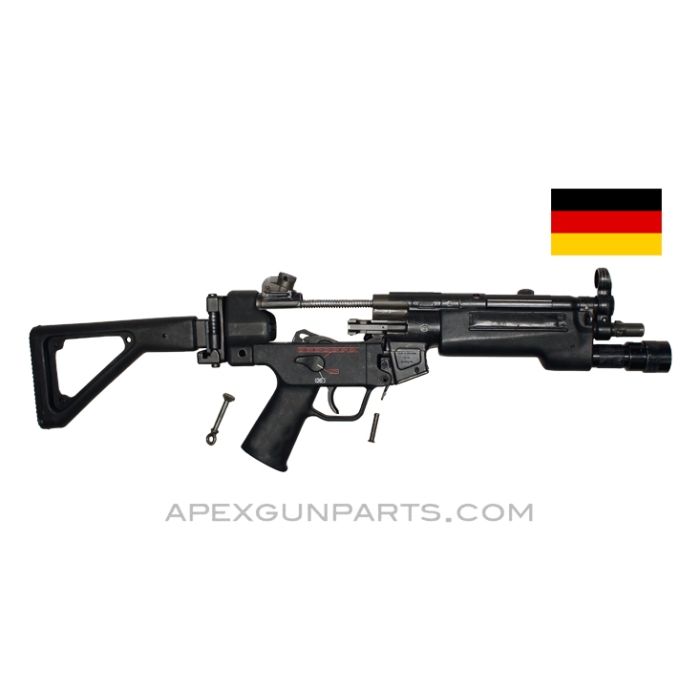 H&K MP5 Parts Kit, 8.5" BBL, 9mm, 3 Position Navy Lower, TAC Light, Side Folding Stock, *Very Good* 