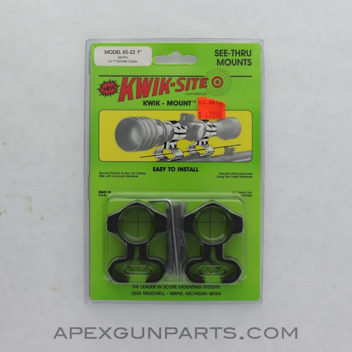KS-22 Kwik-Site See Through Scope Mount, For .22 Rifles *NEW*