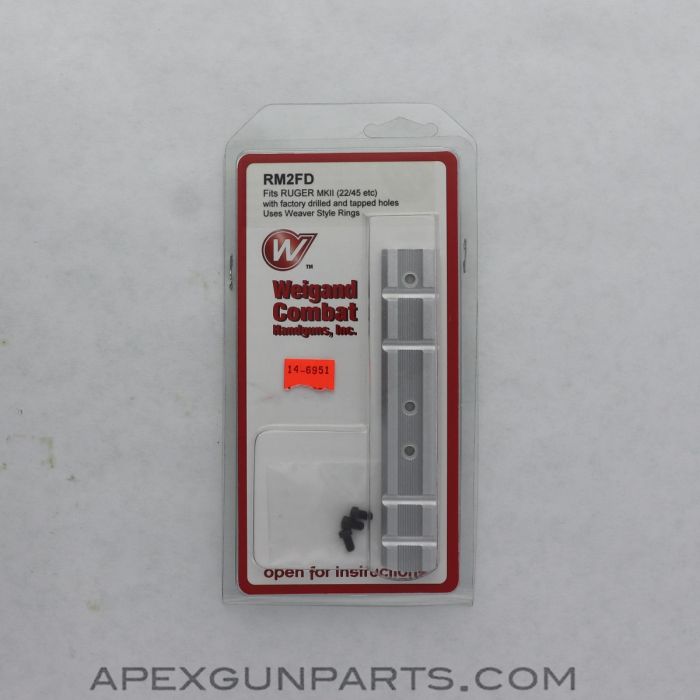 Weigand Combat Scope Mount, Ruger MKII .22 / .45, Stainless *NEW*