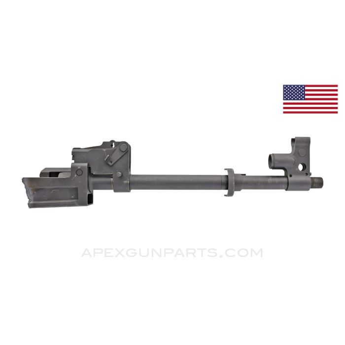 C39V2 AK Populated Pistol Project Barrel w/Receiver Stub and Bullet Guide, 12.25", Nitrided, 7.62x39, *Very Good Bore* Sold *AS IS*