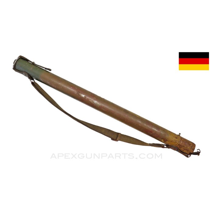 MG-13 Single Barrel Carrier, w/ Heavily Used Leather Sling *Good*