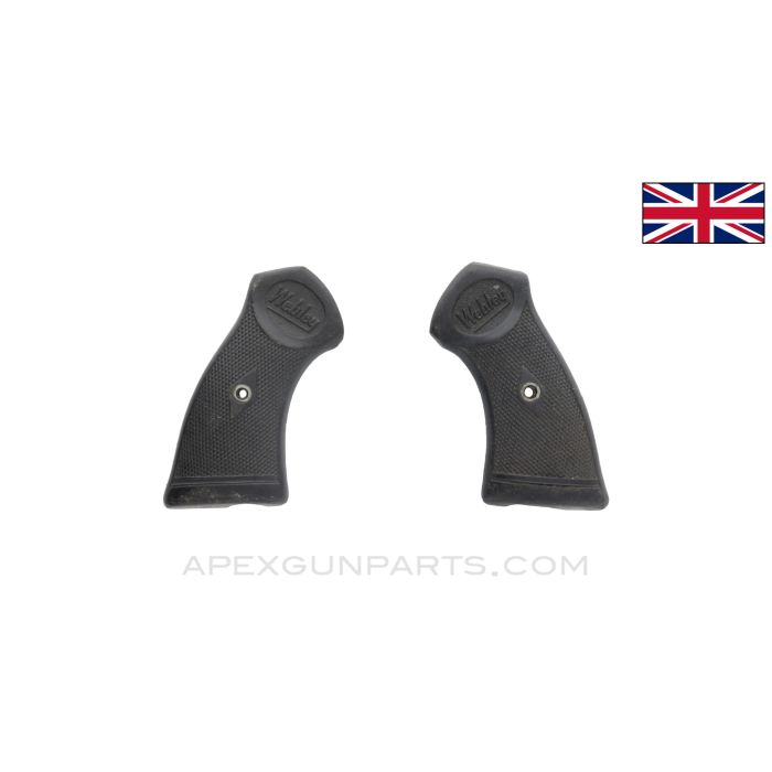 Webley MKIV Grip Set, Black Plastic, .38 S&W *Good*