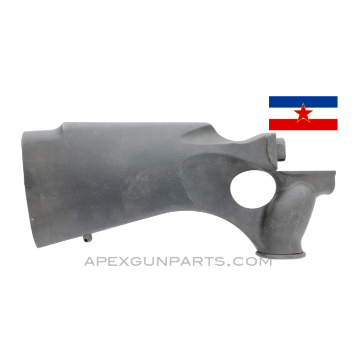 Zastava AK / N-PAP Thumbhole Buttstock, No Butt Plate, Black Polymer, *Very Good* 