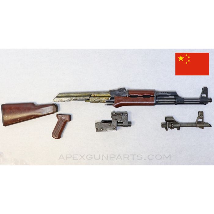 Chinese Type 56 AK Parts Kit, w/ Original Populated CL Barrel, Composite Furniture, No Internal Parts, 7.62x39 *Good* 