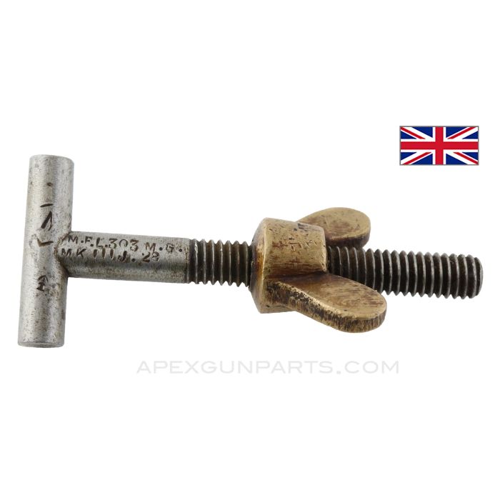 Lewis Gun Bipod Clamp Ring Bolt and Nut Assembly *Good* 