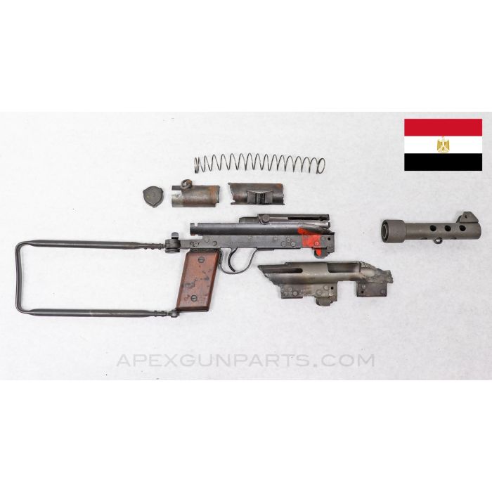 Egyptian Port Said M45 Parts Kit, w/ Torch Cut Demilled Receiver Section *Very Good* 