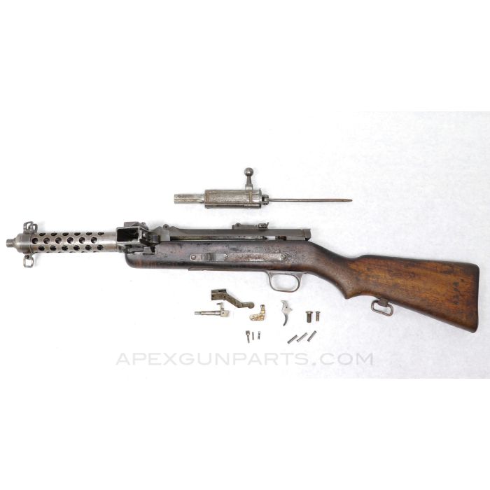 MP-34 SMG Parts Kit, w/ 8" Barrel, Portuguese Contract Marked, 9x19 *Good* 