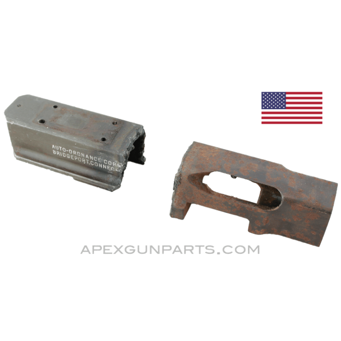 Thompson M1A1 Receiver Ends, Torch Cut, Sold *As Is* 