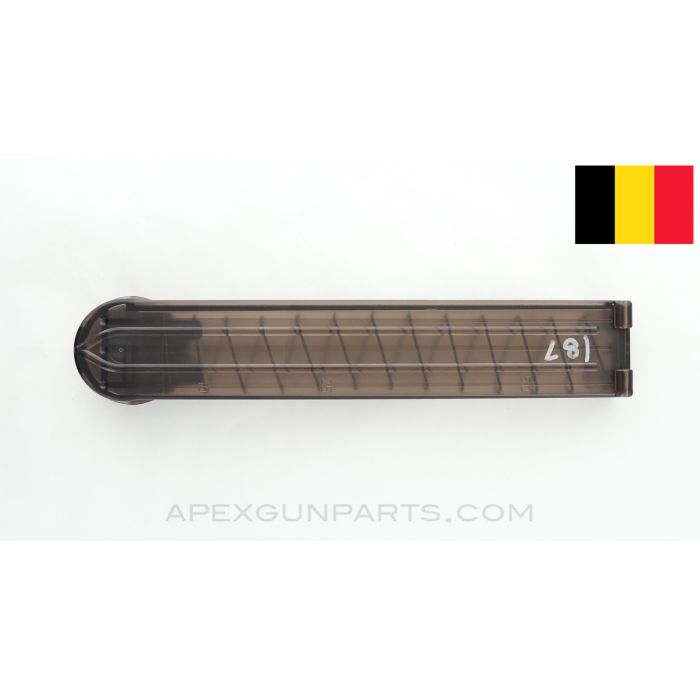 Project FN P90 Magazine, 50rd, Chipped Feed Lip, Translucent Black Polymer, 5.7x28mm *As-Is*