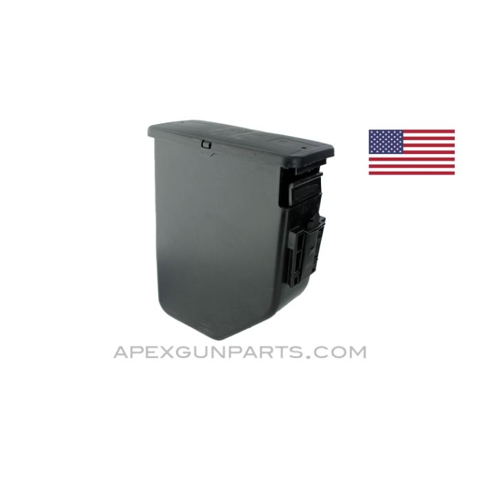 M249 SAW Hard Magazine for 200rd Belts, Black Plastic, *Very Good*