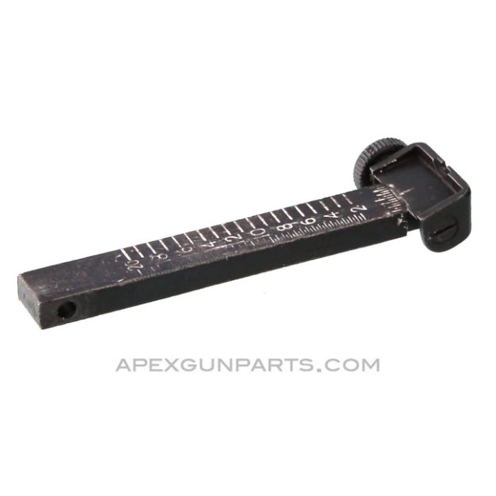 Enfield #1 MKIII Rear Sight Leaf W/Backsight, Early, Adjustable *NOS*