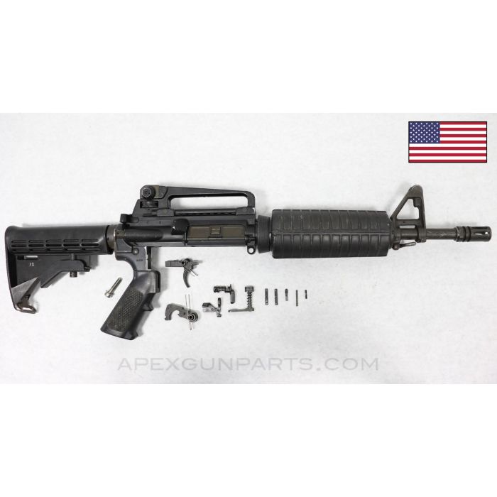 Colt M4 Commando Parts Kit, Flat Top Upper w/ Carry Handle Attachment, 11.5" Barrel, 4-Position Carbine Buttstock, .223 / 5.56 *Very Good* 