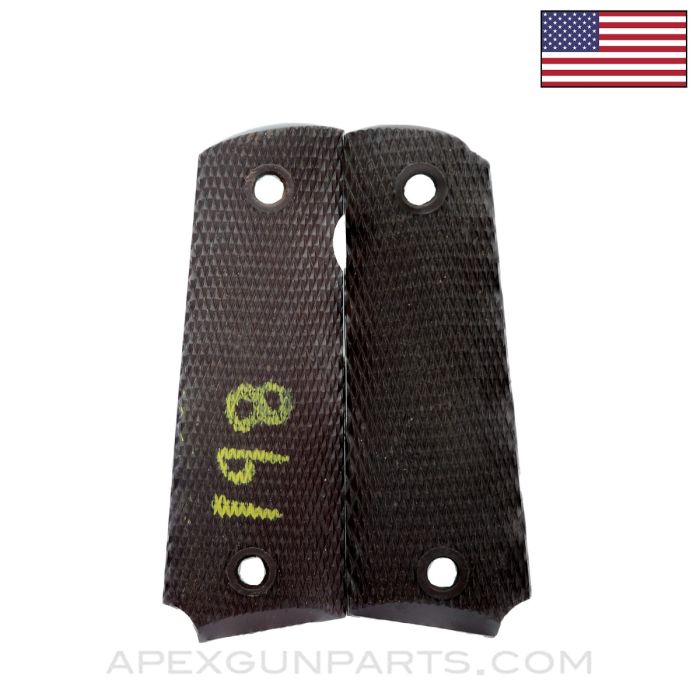 USGI 1911 Grip Set, Brown Plastic *Good*