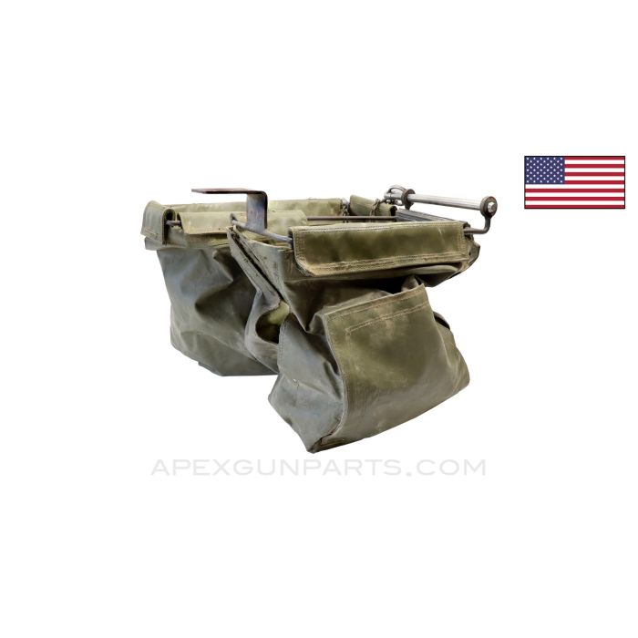 MK64 Brass Catcher Bag with Frame M998 HMMWV Mk19, M2HB, M93, Rusty *Good* 