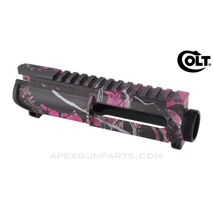 Colt AR-15 / SMG 9mm A2 Upper Receiver, No Parts Fitted, Muddy Girl Camo, 9X19 NATO *NEW*