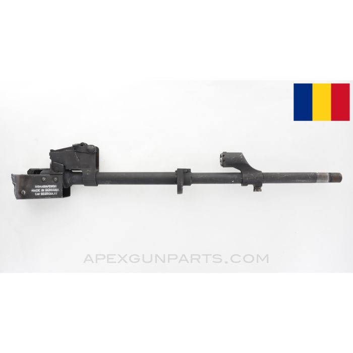 Romanian WASR-10 AK Populated Barrel Assembly, w/ Trunnion, 16", No Front Sight Block, CL, CHF, 7.62x39 *Good*