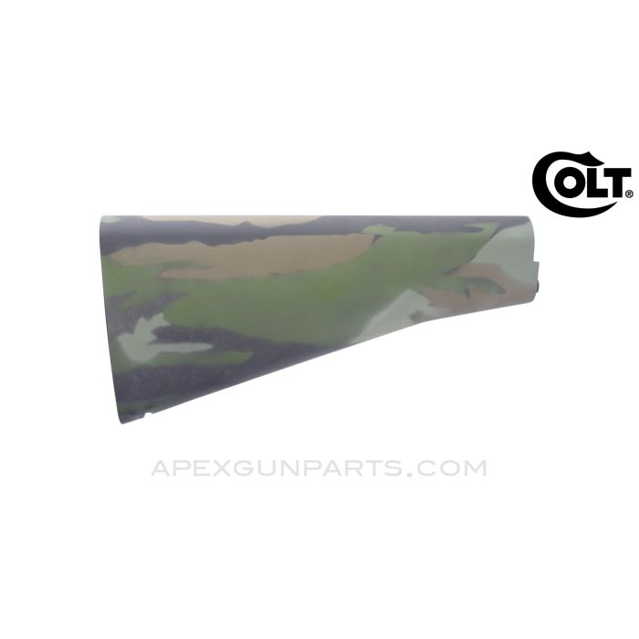 Colt AR-15 / M16A2 Buttstock, Z-Coat Woodland Camo over Dark Gray Polymer *NOS* 