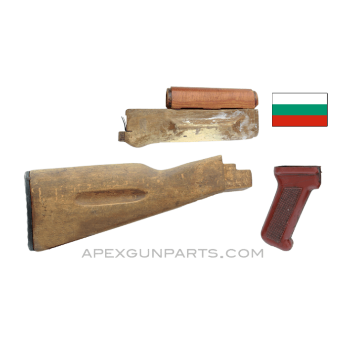 Bulgarian AK-74 Stock Set, Wood, *Fair* 