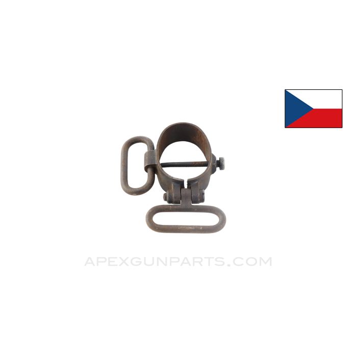 Czech VZ-24 Mauser Rear Barrel Band with Screw, Double Swivels, *Good*