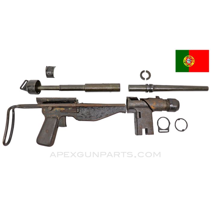 FBP M/948 Parts Kit w/ Original Live Barrel, Trunnion, Collapsible Wire Stock, No Bolt or Trigger Guard *Good*