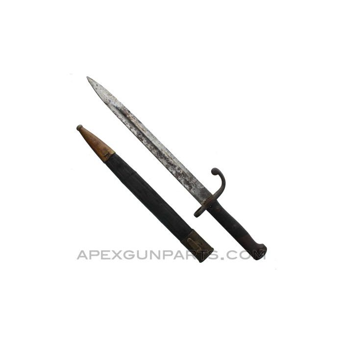 Brazilian Mauser 1908 Bayonet w/Scabbard, *Fair to Good* 