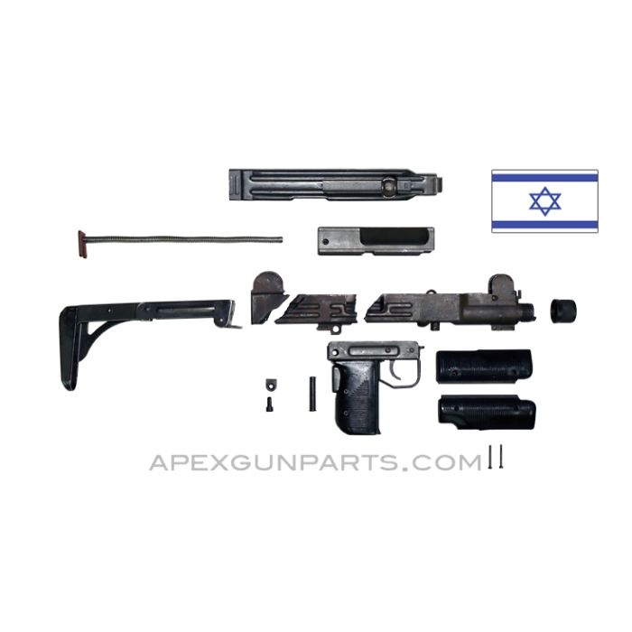 UZI Parts Kit w/Folding Steel Stock, TYPE 2, Includes Trunnion & Cut Receiver, *Good To Very Good* 