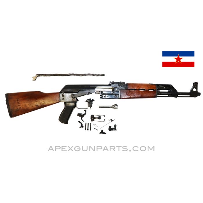 Yugoslavian M70B1 Fixed Stock Parts Set w/ Original Populated Barrel, 7.62x39, *Excellent*