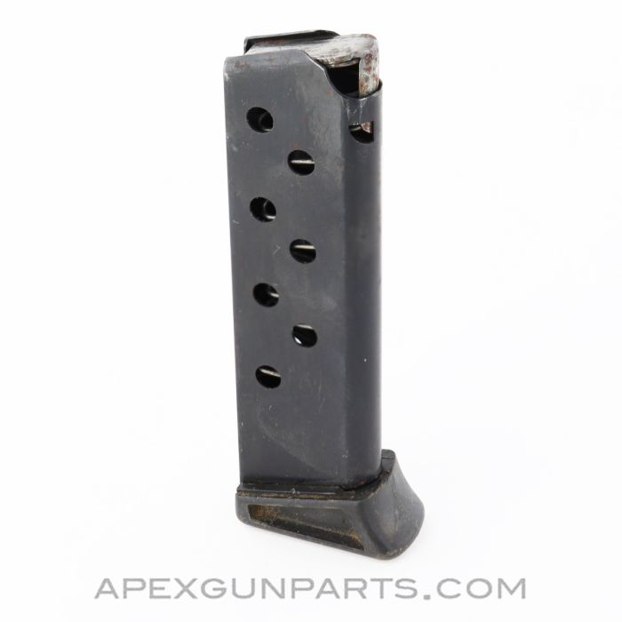 Walther PPK/s Magazine, 7rd, w/ Finger Ext, Blued, Factory, Post-War, 7.65/.32 ACP *Good*