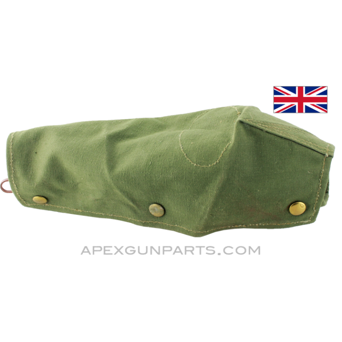 Lee-Enfield Rifle Action Cover, OD Green Canvas, Brass Snaps *Very Good* 