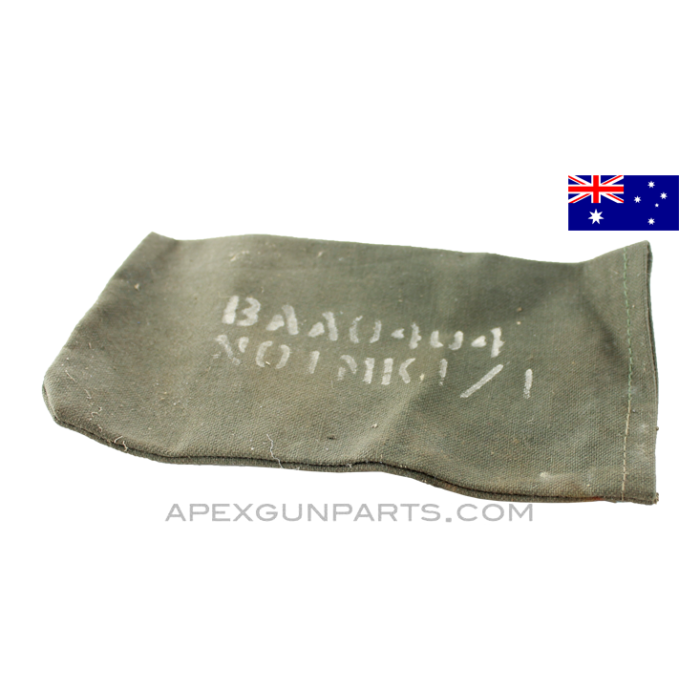 Lee-Enfield Rifle Muzzle Cover #1 MK1, OD Green Canvas, Australian *Fair* 