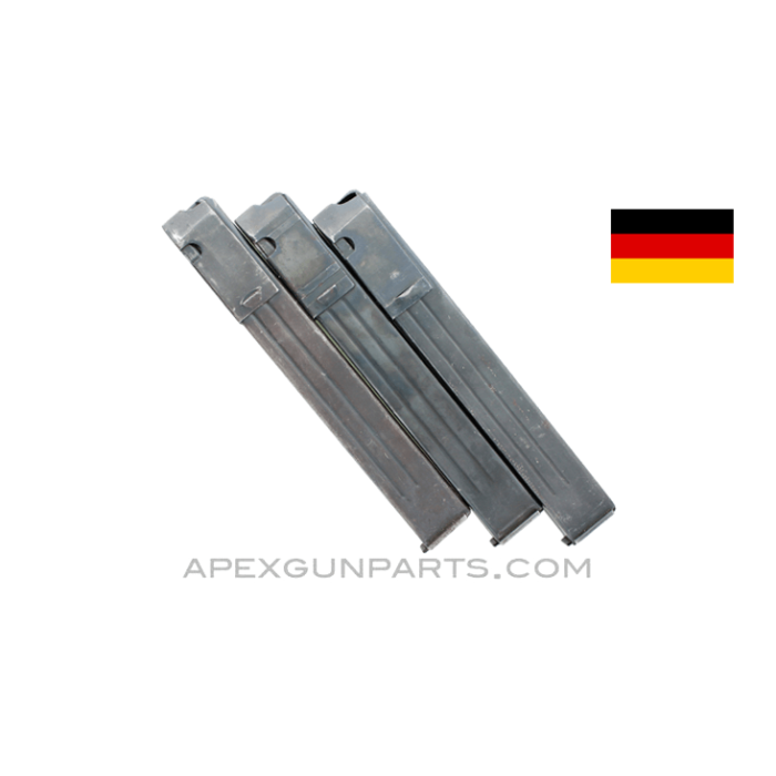 MP-38 / MP-40 Magazine, Ribbed, 32rd, 9mm, Blued, *Good* 