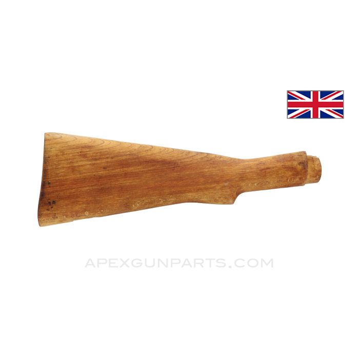 Enfield #4 Rifle Butt Stock, Long Length, British, Beech *Good* 