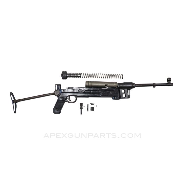 Yugoslavian M56 SMG Parts Kit , 9.75" Barrel, Folding Stock, Cracked / Chipped Frame, 7.62x25 *Good*