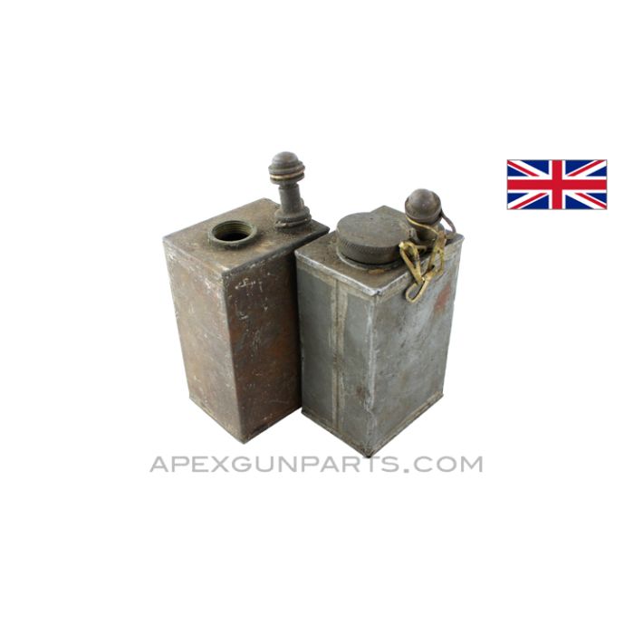 Vickers / Lewis / BREN MG MK2 Oil Bottle, WWII, Steel, Sold *As Is*