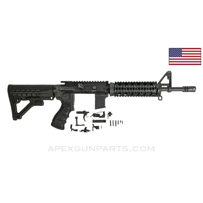 Colt M16A2 Commando Parts Kit, 11.5" Barrel, Flat Top Receiver, Surefire Quad Rail Handguard, 5.56mm *Very Good*