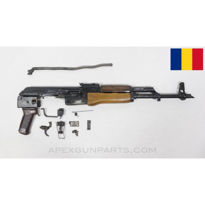 Romanian "Screw" AKM Pistol Parts Kit, Original 16" Populated Barrel, Slant Brake, 7.62x39 *Good*