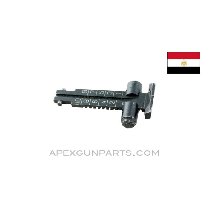 Egyptian AKM Rear Sight Leaf, Western Numerals *Good*