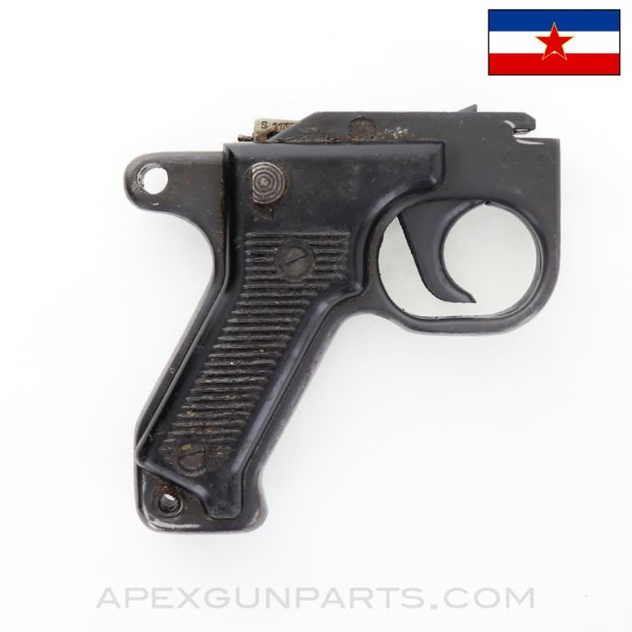 Yugoslavian MG-42 / M53 Grip Housing Assembly, w/ Black Plastic Grip Panels *Good*