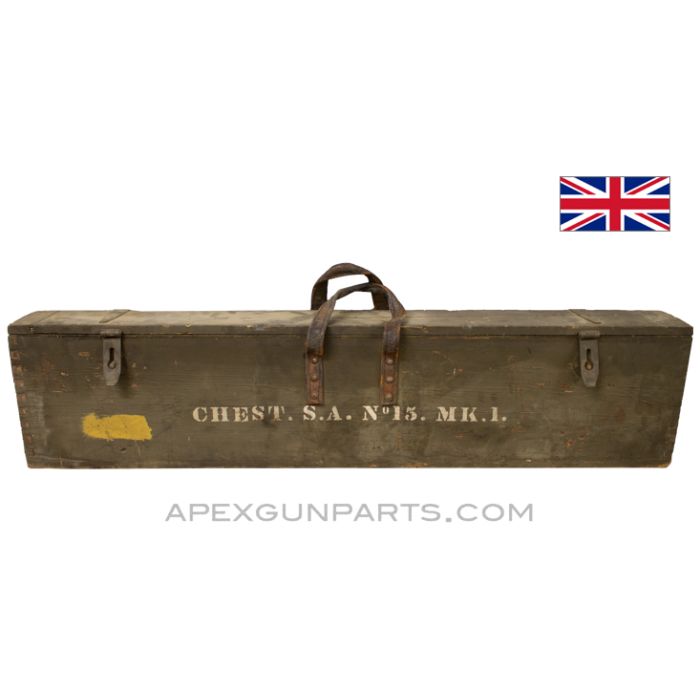 Enfield #4 MK1(T) Sniper Chest #15 MK 1, Green Painted Wood *Good* 