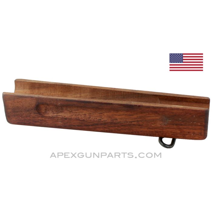 Thompson SMG Horizontal Foregrip  w/Sling Swivel, 1/2 Inch Slot, WW2,  Wood *NOS* 
