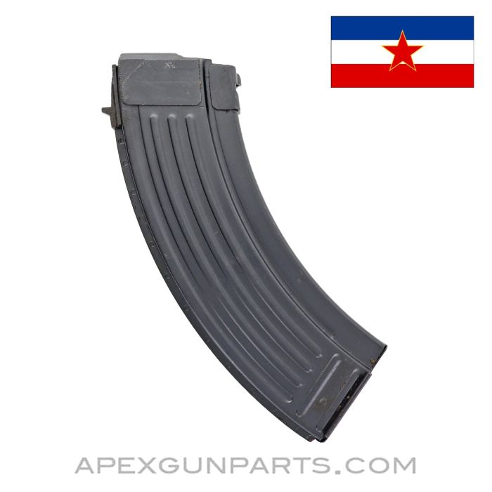 Yugoslavian AK-47 Magazine w/Bolt Hold Open, 30rd Steel, 7.62X39 *NOS*