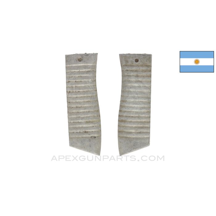 M1891 Argentine Mauser Bayonet Grips, Aluminum *Good*