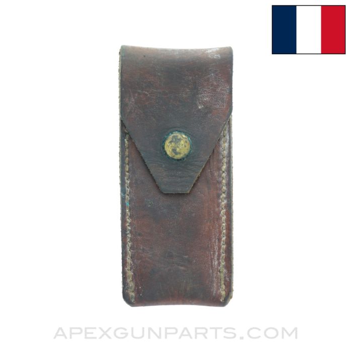 French Folding Knife Pouch, Leather, Surplus *Fair*