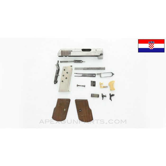 Croatian Marked FN 1905 Custom Vest Pocket Pistol Parts Kit, w/ Magazine, Wood Grips, .25 ACP *Good*