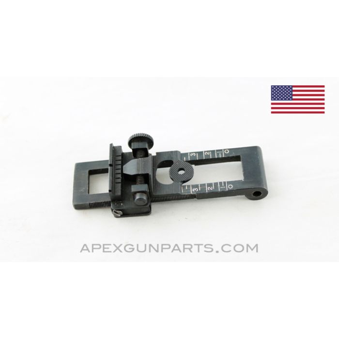 Thompson SMG Adjustable Rear Sight Leaf Assembly, Complete, Lyman, *Excellent* 