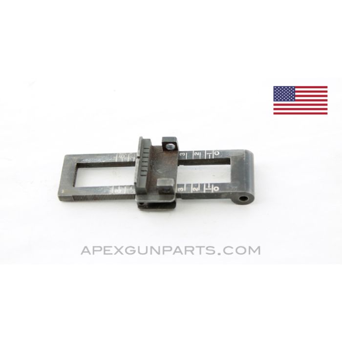 Thompson SMG Adjustable Rear Sight Leaf, With Slide, Stripped, Lyman *Good* 