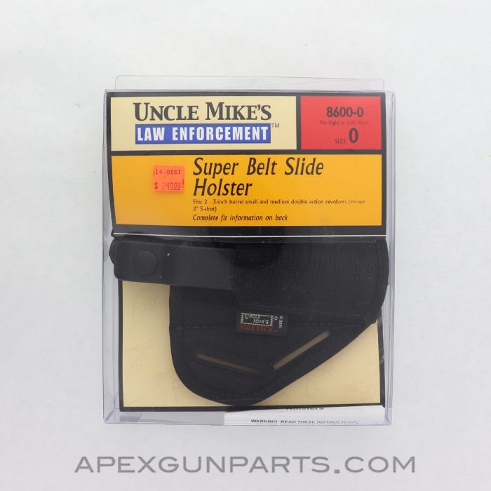 Uncle Mike's Ambidextrous Super Belt Slide Holster, Revolver *NEW*